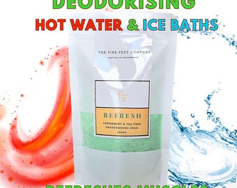 COLD WATER THERAPY Bath Salts, Refreshing Aromatherapy Peppermint and Tea Tree Spa Gift,  Magnesium Salts For Muscle Recovery And Soreness