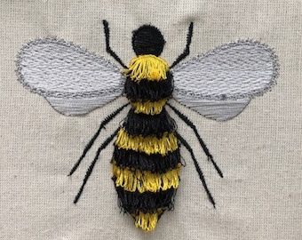 BumbleBee HoneyBee Fancy Fluffy Fringe Embroidery File  4 x 4 inches Hoop -  Pes Dst Exp Jef Hus Vip XXX - Instant Download