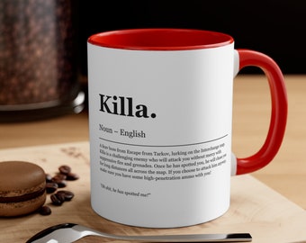 Escape de la taza de Tarkov | Mercancía | Diccionario | &quot;TAGILLA Y KILLA&quot; | Idea de regalo para jugadores en 5 colores | impreso en ambos lados