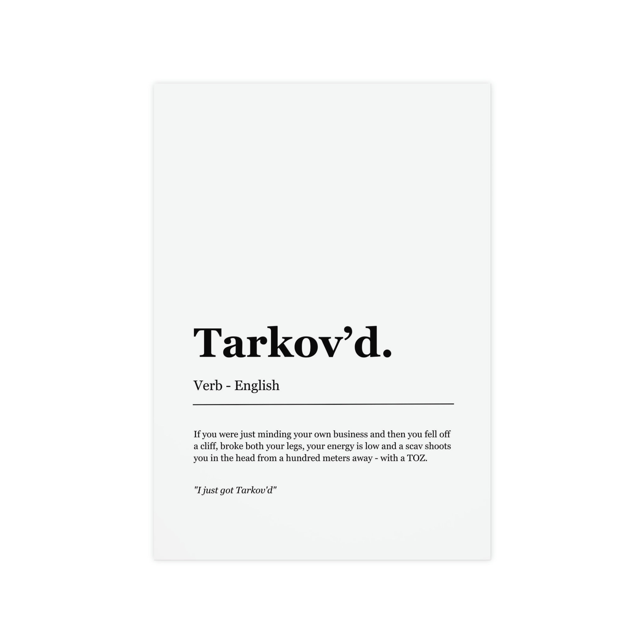 Tarkov D Escape From Tarkov Gamers Posters Gaming Room Decoration Gift