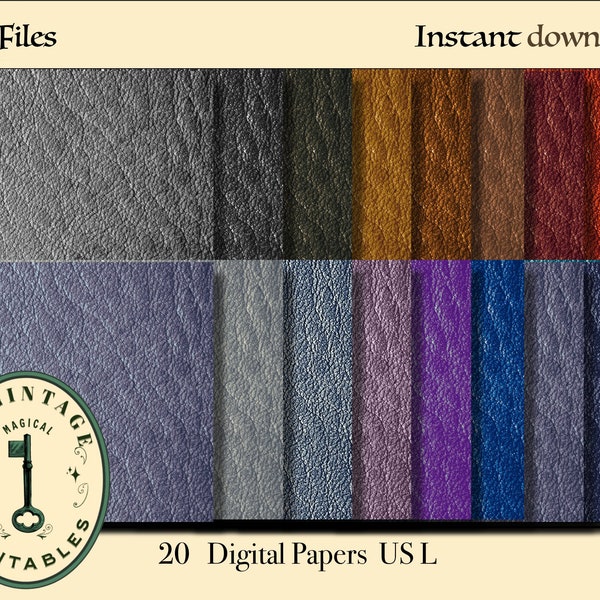 Leather texture printable paper, instant download, use for papercraft, junk journals, book covers
