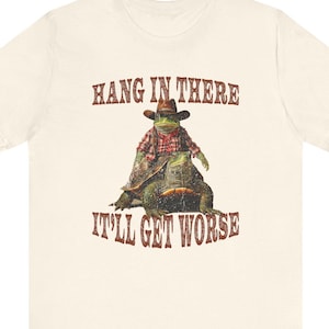 Cowboy Frog T-Shirt, Funny Western Toad Shirt, Aesthetic Froggy Tee, Cottagecore Frog Lover Shirt, Vintage Retro Unisex Graphic Tee