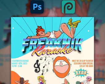 Freaknik Flyer Template Etsy Freaknik Flyer Template Etsy