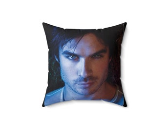 Spun Polyester Square Pillow tvd DamonSalvatore