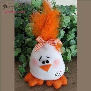 Baby Chick Egg Shaped | Tiered Tray Decor | Home Decor | Shelf Sitter | 7 inch Plush | Baby Chick Is NOT A Toy