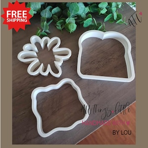 Sandwich Clay Cutters: Bread Slice, Splat, Jam - 3 Piece Set
