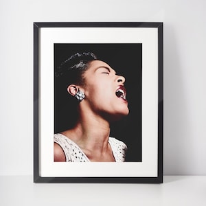 Billie Holiday Photo, 1947, Digitally Enhanced and Colourised, Digital Image Download, Titled, Untitled and Original Images
