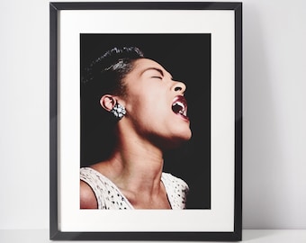 Billie Holiday Photo, 1947, Digitally Enhanced and Colourised, Digital Image Download, Titled, Untitled and Original Images
