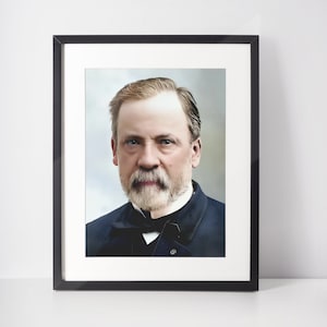 Louis Pasteur Photo, 1878, Digitally enhanced and colourised, Instant Print Photos, Digital Art Download For Photo Printing