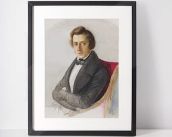 Chopin, retrato de Maria Wodzińska, 1836, Instantánea Imprimir fotos, Descarga de arte digital Para impresión fotográfica, Mini impresiones, Impresión de arte fotográfico