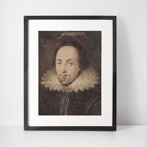 William Shakespeare, ritratto di Richard Earlom, 1610, Instant Print Photos, Digitally Enhanced Art Download For Photo Printing, Mini stampe