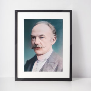 Thomas Hardy Photo, 1910-1915, Digitally enhanced and colourised, Instant Print Photos, Digital Art Download For Photo Printing