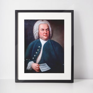 Johann Sebastian Bach, portret door Elias Gottlob Haussmann, 1748, direct afgedrukte foto's, digitaal verbeterde kunstdownload voor fotoafdrukken