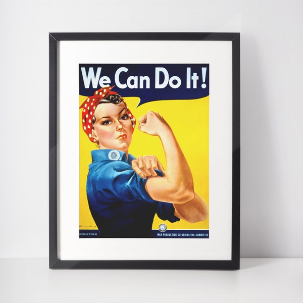 We Can Do It!, 1943, Digitally enhanced historical poster, Digital Image Download for Print, Wall Art and Web