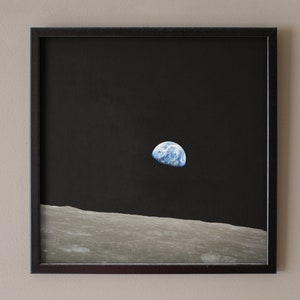 Earthrise Photo, 1968, Digitally enhanced, Instant Print Photos, Digital Image Download for Print, Wall Art & Web
