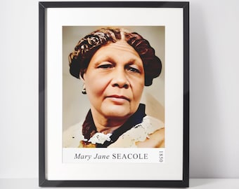 Mary Jane Seacole Foto, 1850, Digital verbessert und coloriert, Sofortdruck Fotos, Digital Art Download für Fotodruck