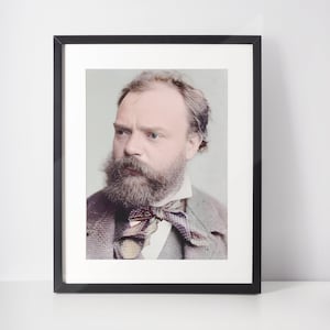 Antonín Dvořák Photo, 1882, Digitally Enhanced and Colourised, Digital Image Download for Print, Web or Phone wallpaper