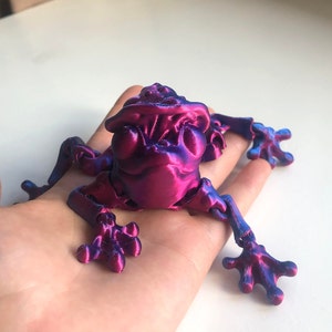 Articulated Mushroom Frog | Fidget Toy | 3D Printed | Articulated | Articulated Toy | Frog