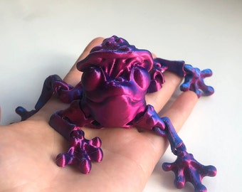 3D Printed Articulated Mushroom Frog Fidget Toy
