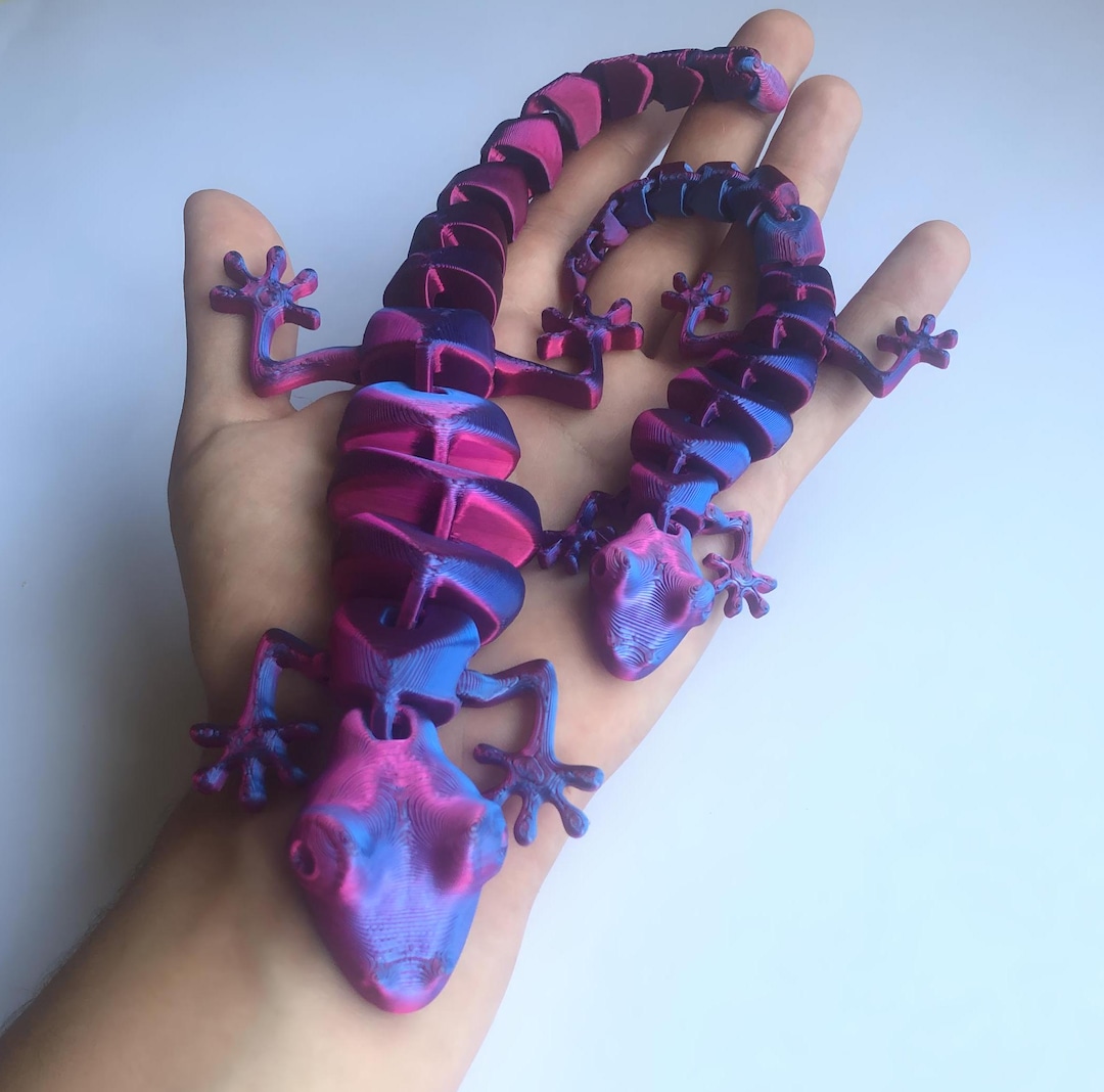 Lizard Fidget Springy Articulated Lizard Fidget Toy: 3D Printed Desk Companion - Etsy UK