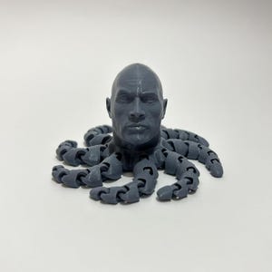 The Rocktopus Fidget Toy - The Rock-Inspired 3D Printed Interactive Octopus Desk Toy