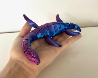 Articulated Plesiosaurus Fidget Toy: 3D Printed Eco-Friendly Dinosaur