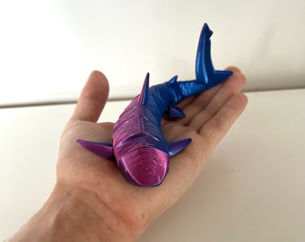 Articulated Shark Fidget Toy - 3D Printed Stress Relief and Desk Companion