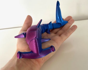 3D Printed Articulated Hammerhead Shark: Fidget Desk Toy