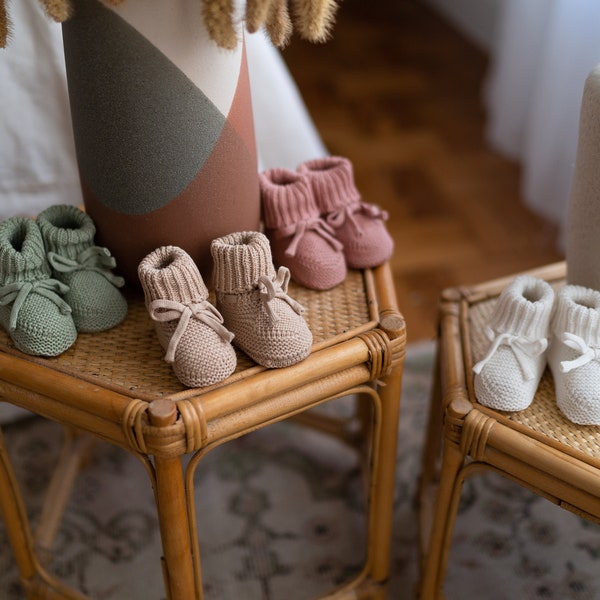 Knitted Baby Booties Baby Socks Baby Gift New Baby Gift Handknitted Baby Booties Baby Boy Baby Girl Baby Shower Gift Neutral Baby Blanket