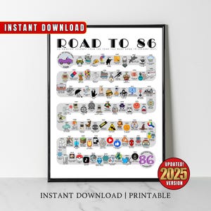 1939 Geburtstagsposter, Route to 86, 86er Geburtstagsgeschenk, Road to 86 Jahre her, Back In 1939 Printable, Geburtstagsgeschenk, 86er Partydekoration, Geboren in 1939