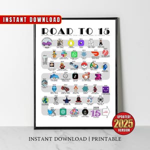2010 Geburtstagsposter, Weg zu 15, Geschenke zum 15. Geburtstag, Weg vor 15 Jahren, Weg zurück in 2010 druckbar, geboren 2010