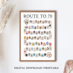 Póster de cumpleaños de 1955, Ruta a los 70, Regalo de cumpleaños número 70, Decoración de fiesta de cumpleaños número 70, Camino a los 70 años atrás en 1955, Impresión, Arte de pared nacido en 1955