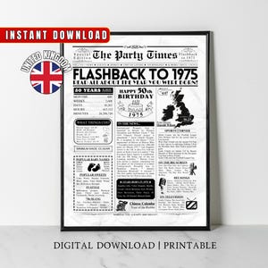 Zeitungsposter zum 50