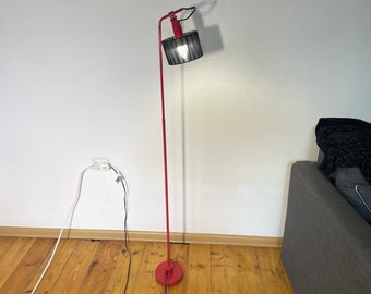 Floor standing lamp red vintage modern design