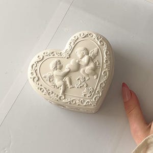 Vintage Liebesherz-Dose mit Engelsmotiv | Jesmonit, Hochzeitsgeschenk, Taufgeschenk & Geschenkidee