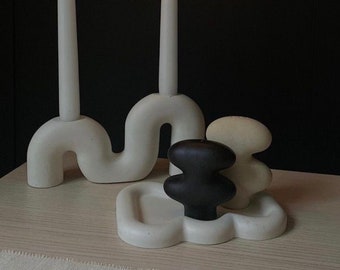 Arch candle stick holder, choose different colour effects, Handmade | Jesmonite | home decor and gifts