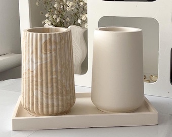 Brush pot, textured, salon display |   Handmade, personalised decor & gifts
