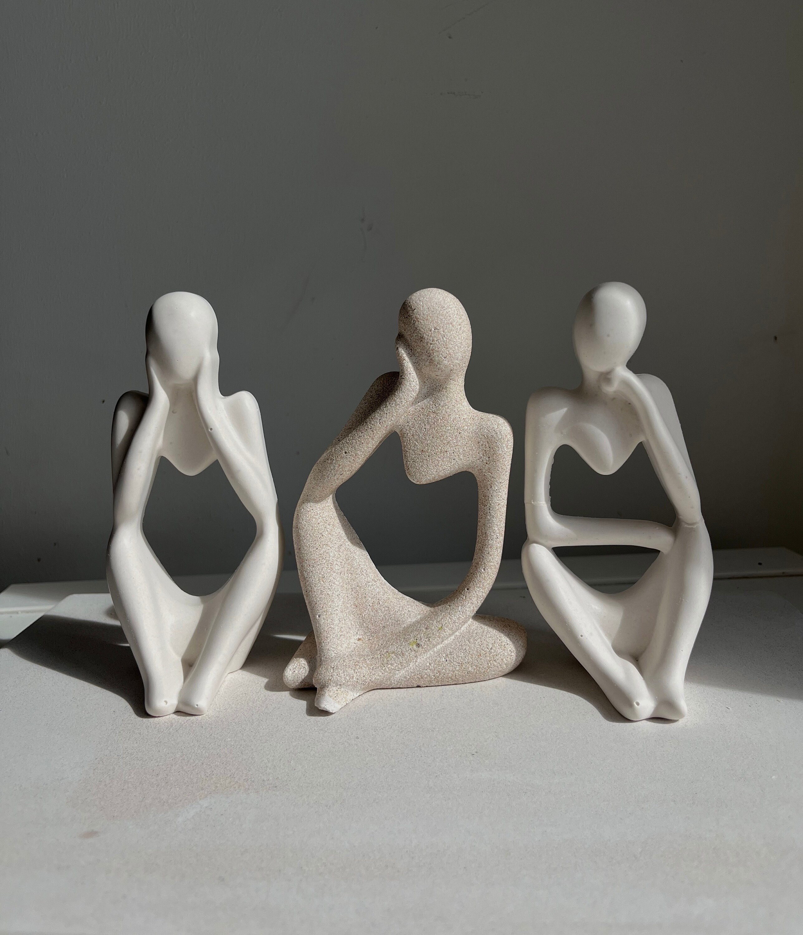 Lady Statues Set of 3, Custom Colour Effects, Handmade