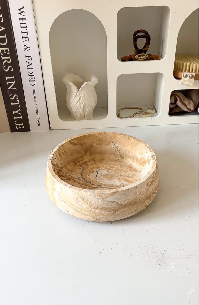 Round decorative bowl, choose different colour effects, Handmade | Jesmonite | home decor and gifts. image 16
