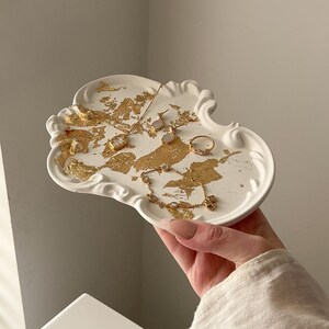 Vintage ornate decorative tray | Handmade, personalised decor & gifts gold flake