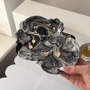 Vintage ornate decorative tray | Handmade, personalised decor & gifts black marble