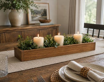 Reclaimed Hardwood Centrepiece Box for Farmhouse Table Décor