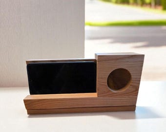 Reclaimed Maple or Oak Acoustic Phone Stand