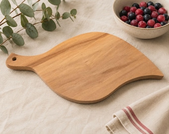 Harvest Leaf Hardwood Charcuterie and Cutting Board , Custom Wood Options