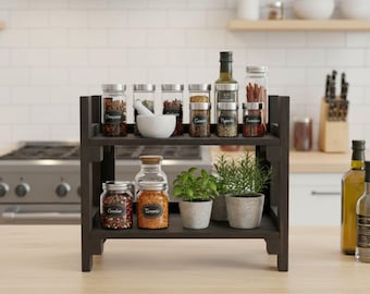 Farmhouse Shelf Counter Organizer -Choice of Pine or Reclaimed Wood