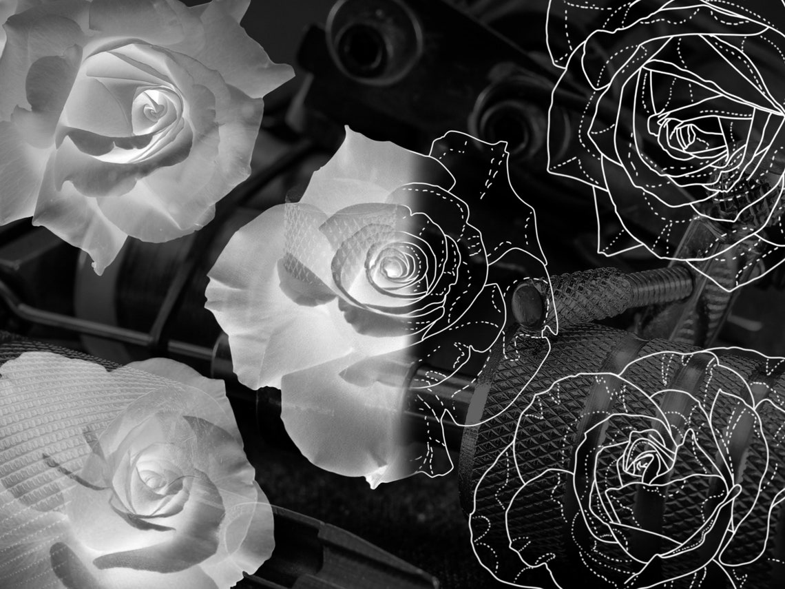 60+ Rose Tattoo Stencil Brush Pack for Procreate - Etsy