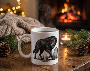 Black Shuck Mug, East Anglian Folklore Hellhound Gift | Forget The Pumpkin