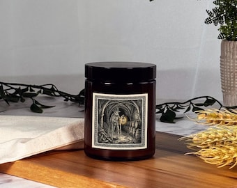 Guy Fawkes Ghost Candle, Bonfire Night Folk Horror Candle, 5th November Gift | Forget The Pumpkin