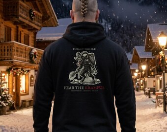 Krampus Hoodie, Alpine Christmas Folk Horror Krampusnacht Gift | Forget The Pumpkin