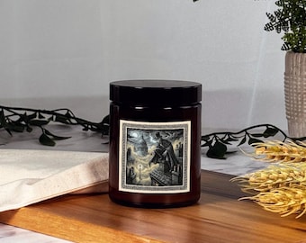 Spring Heeled Jack Candle, Bonfire Night Folk Horror Candle, 5th November Gift | Forget The Pumpkin